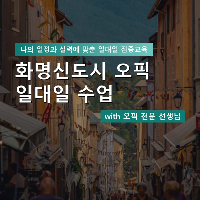 화명신도시 오픽과외 — 영과전 1:1 맞춤 수업 안내 이미지