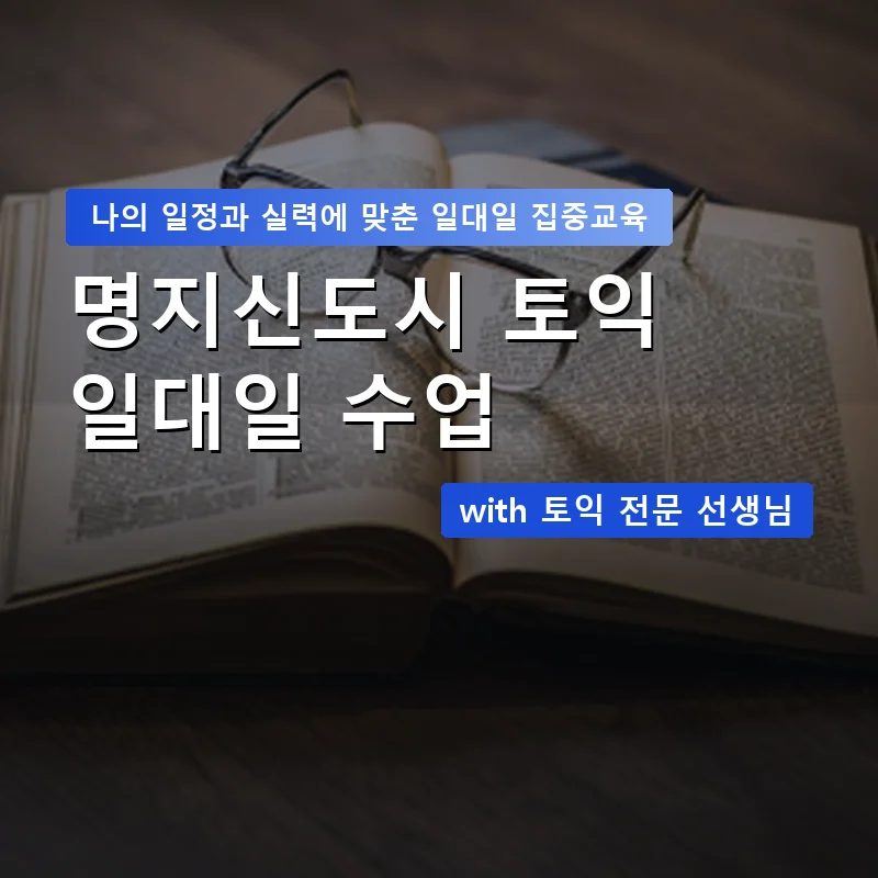명지신도시 토익과외 — 영과전 1:1 맞춤 수업 안내 이미지