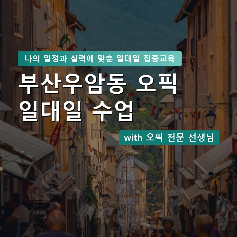 부산우암동 오픽과외 — 영과전 1:1 맞춤 수업 안내 이미지