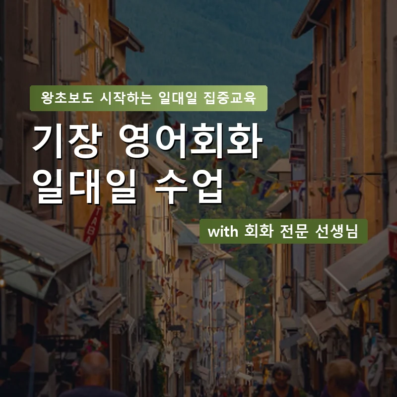 기장 1:1 영어회화과외 — 영과전 1:1 맞춤 수업 안내 이미지