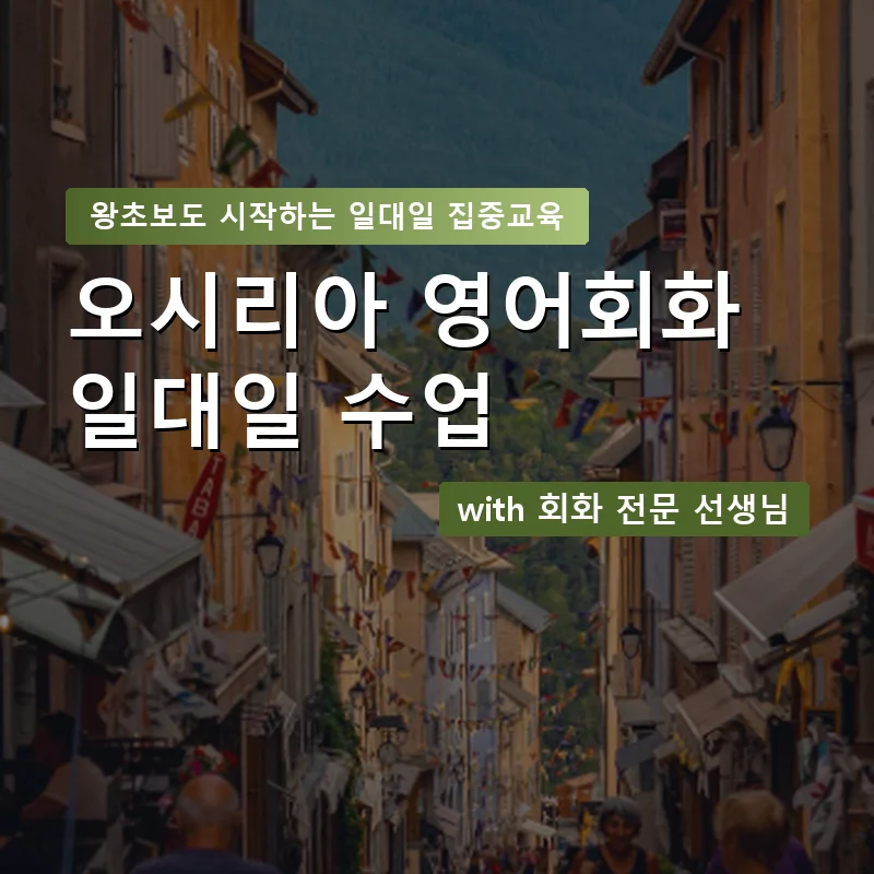 오시리아 1:1 영어회화과외 — 영과전 1:1 맞춤 수업 안내 이미지