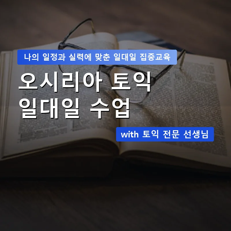 오시리아 토익과외 — 영과전 1:1 맞춤 수업 안내 이미지