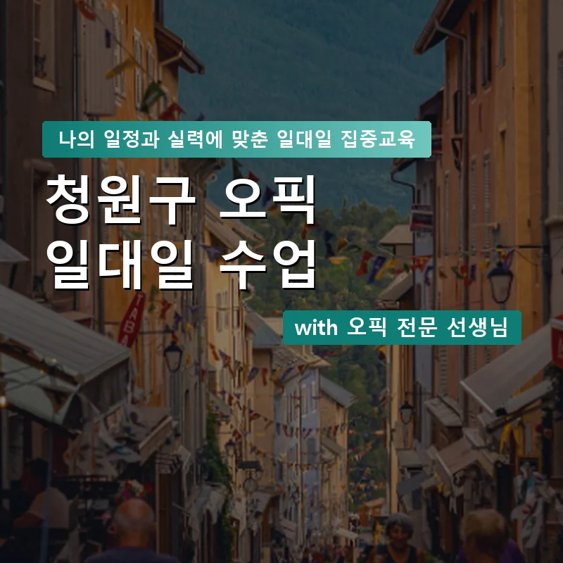 청원구 오픽과외 — 영과전 1:1 맞춤 수업 안내 이미지