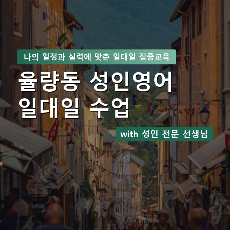 율량동 성인영어과외 — 영과전 1:1 맞춤 수업 안내 이미지