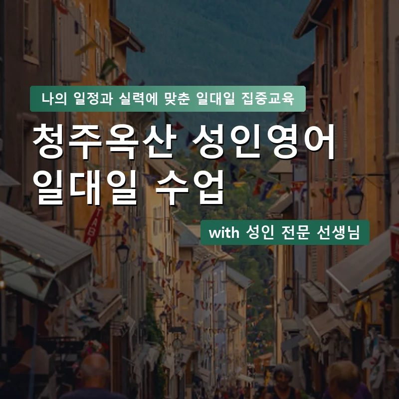 청주옥산 성인영어과외 — 영과전 1:1 맞춤 수업 안내 이미지