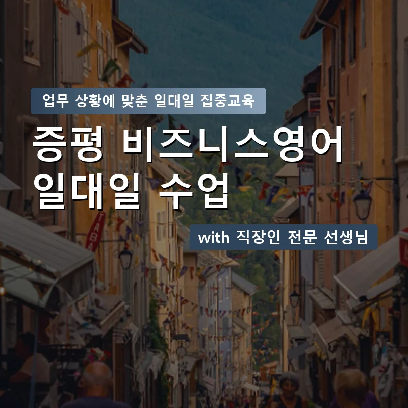 증평 직장인영어과외 — 영과전 1:1 맞춤 수업 안내 이미지