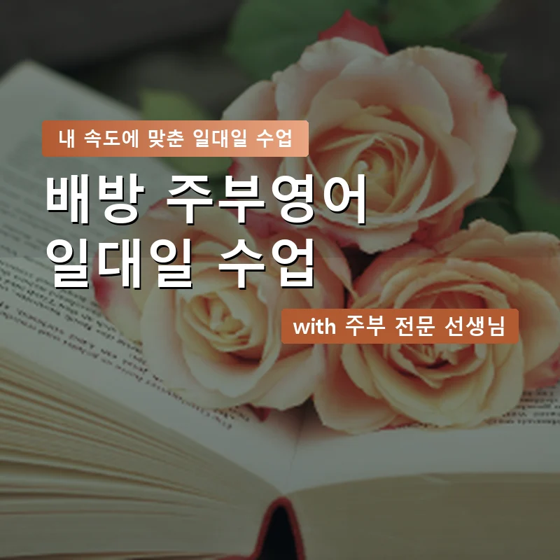 배방 주부영어회화 — 영과전 1:1 맞춤 수업 안내 이미지
