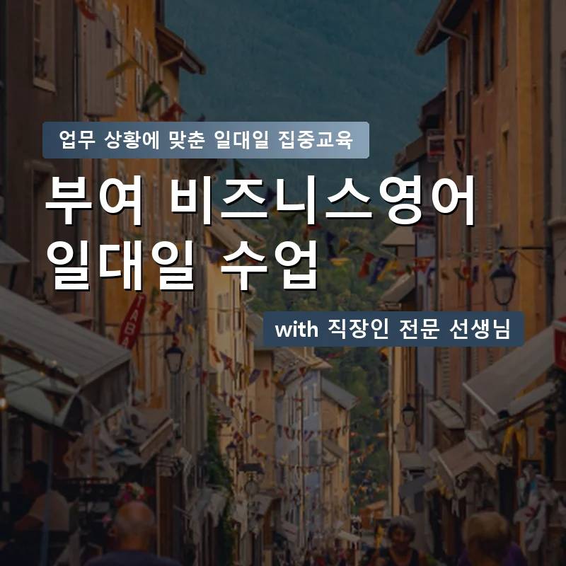 부여 직장인영어과외 — 영과전 1:1 맞춤 수업 안내 이미지