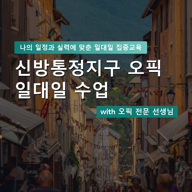 신방통정지구 오픽과외 — 영과전 1:1 맞춤 수업 안내 이미지