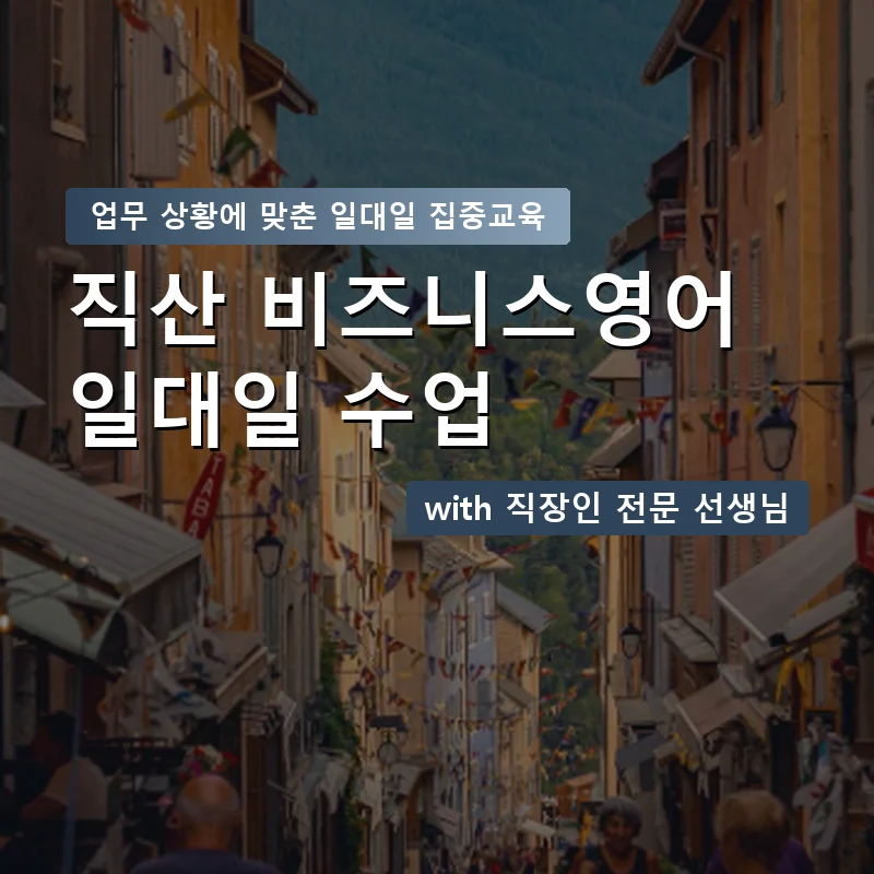 직산 직장인영어과외 — 영과전 1:1 맞춤 수업 안내 이미지