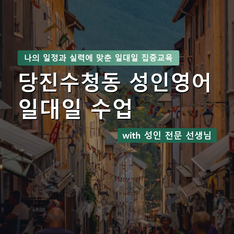 당진수청동 성인영어과외 — 영과전 1:1 맞춤 수업 안내 이미지