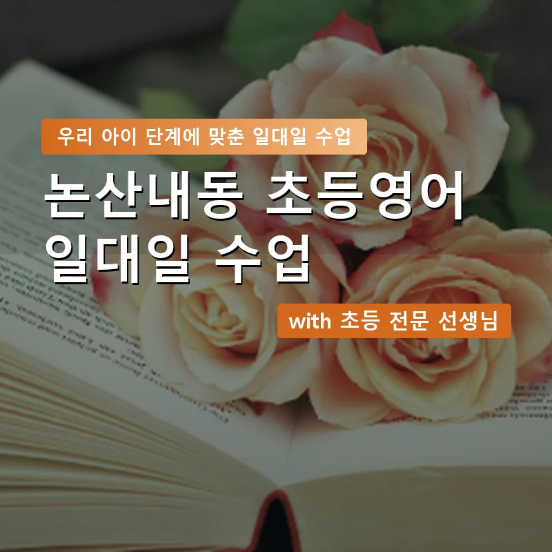 논산내동 초등학생영어회화 — 영과전 1:1 맞춤 수업 안내 이미지