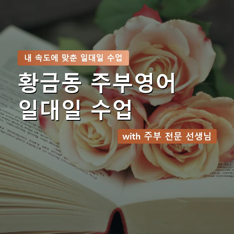 황금동 주부영어회화 — 영과전 1:1 맞춤 수업 안내 이미지