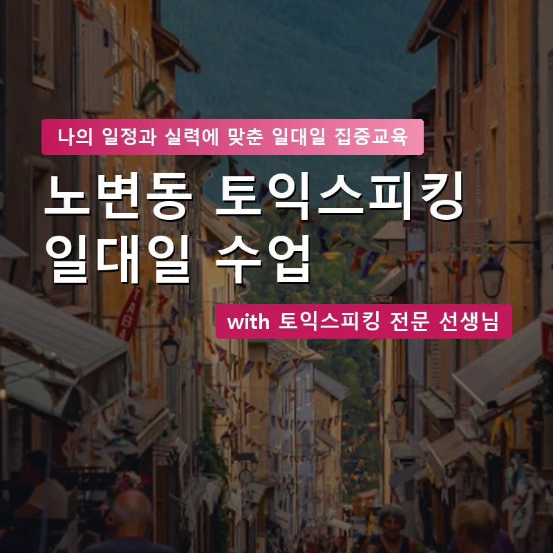 노변동 토익스피킹과외 — 영과전 1:1 맞춤 수업 안내 이미지