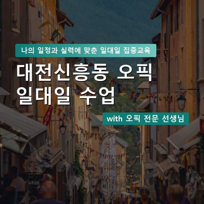 대전신흥동 오픽과외 — 영과전 1:1 맞춤 수업 안내 이미지