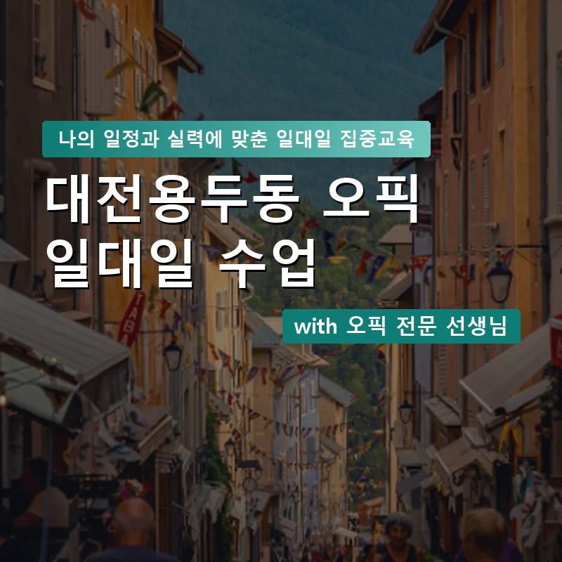 대전용두동 오픽과외 — 영과전 1:1 맞춤 수업 안내 이미지
