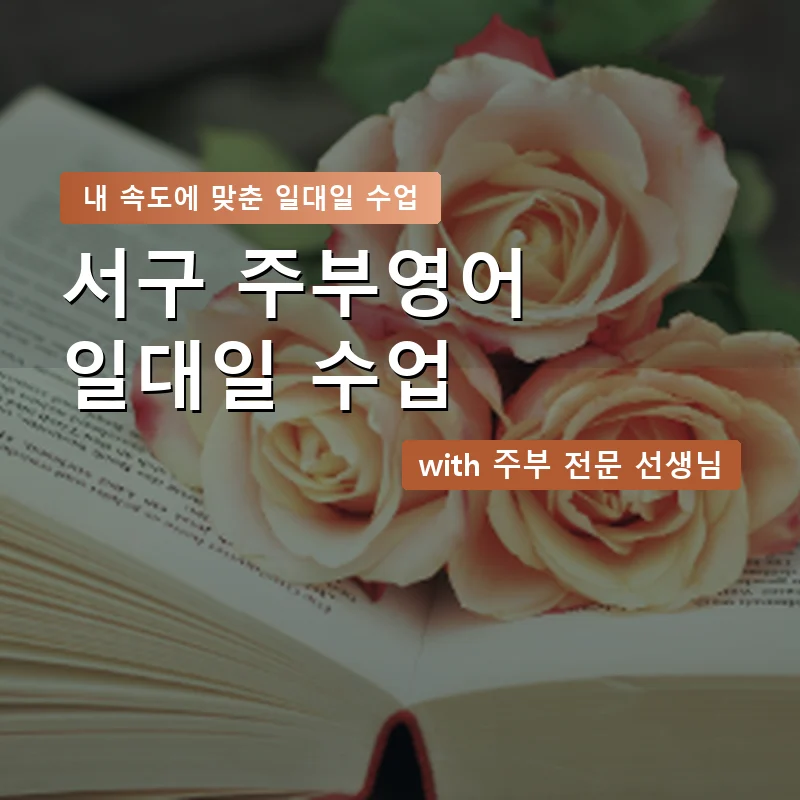 서구 주부영어회화 — 영과전 1:1 맞춤 수업 안내 이미지
