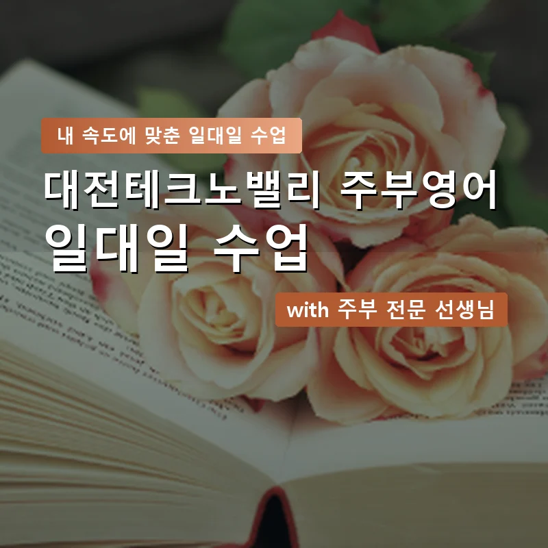 대전테크노밸리 주부영어회화 — 영과전 1:1 맞춤 수업 안내 이미지