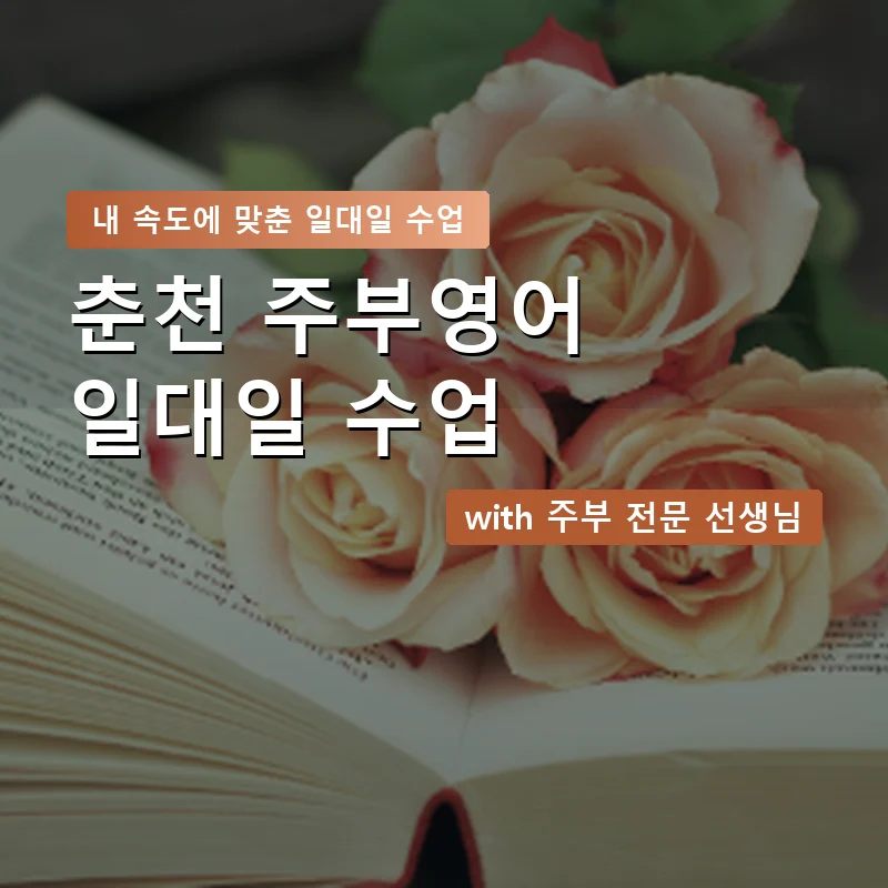 춘천 주부영어회화 — 영과전 1:1 맞춤 수업 안내 이미지