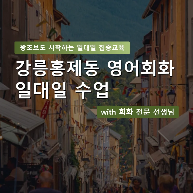 강릉홍제동 1:1 영어회화과외 — 영과전 1:1 맞춤 수업 안내 이미지