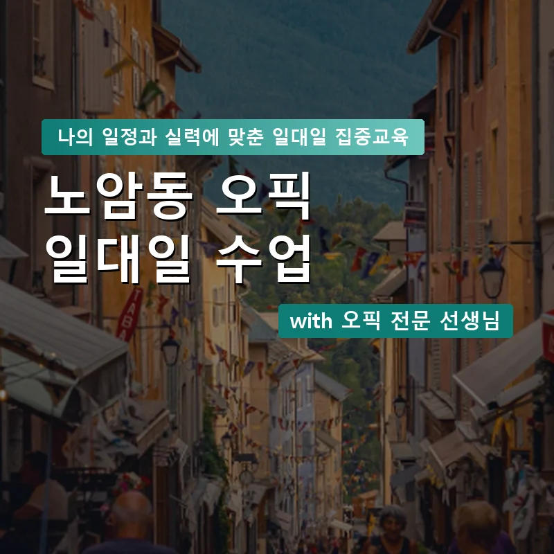 노암동 오픽과외 — 영과전 1:1 맞춤 수업 안내 이미지