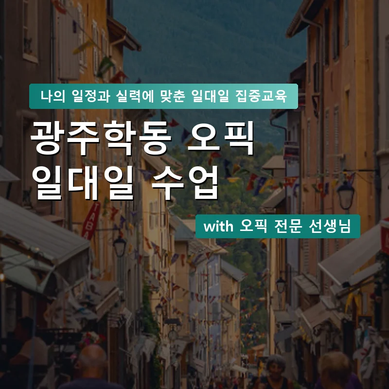 광주학동 오픽과외 — 영과전 1:1 맞춤 수업 안내 이미지