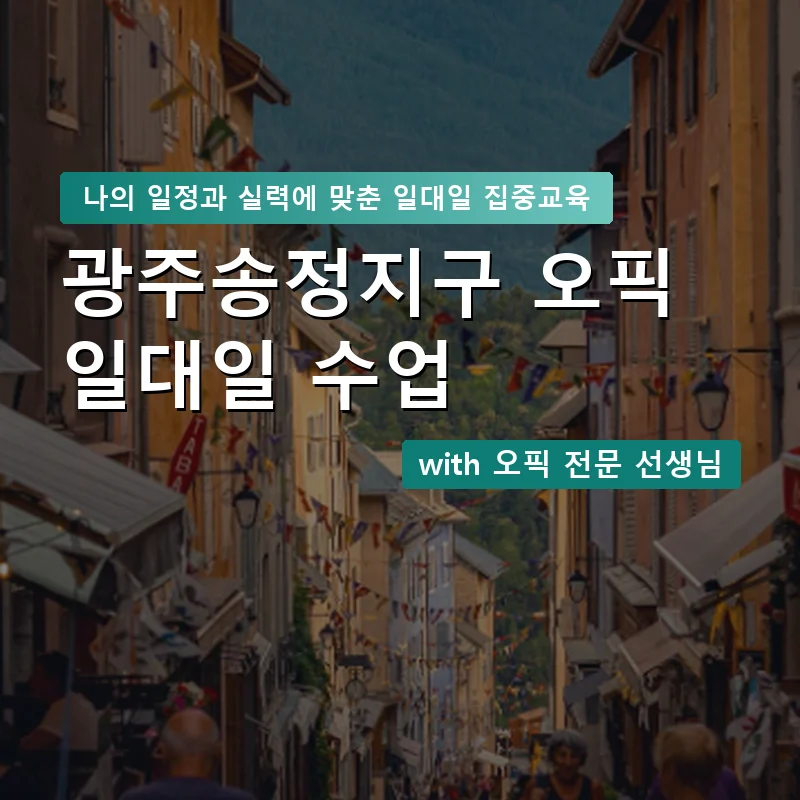 광주송정지구 오픽과외 — 영과전 1:1 맞춤 수업 안내 이미지