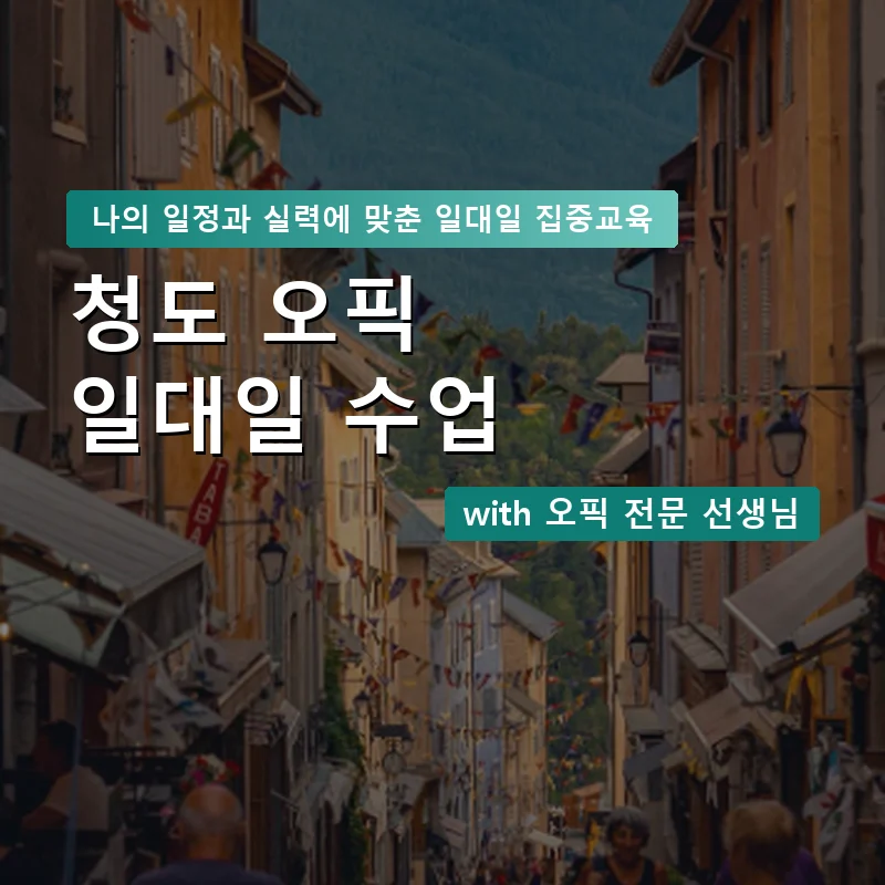 청도 오픽과외 — 영과전 1:1 맞춤 수업 안내 이미지