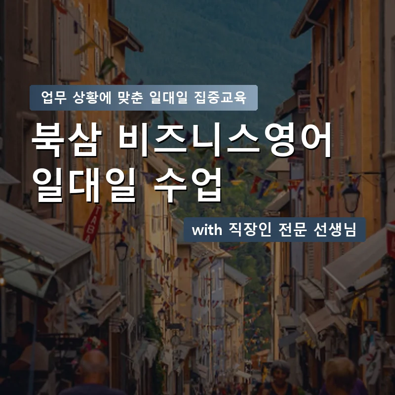 북삼 직장인영어과외 — 영과전 1:1 맞춤 수업 안내 이미지