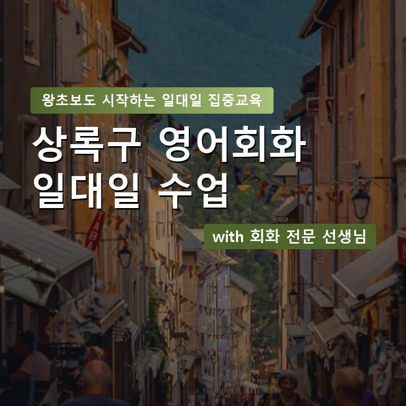 상록구 1:1 영어회화과외 — 영과전 1:1 맞춤 수업 안내 이미지