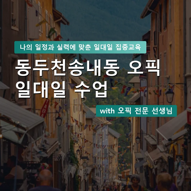 동두천송내동 오픽과외 — 영과전 1:1 맞춤 수업 안내 이미지