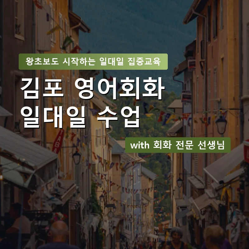 김포 1:1 영어회화과외 — 영과전 1:1 맞춤 수업 안내 이미지