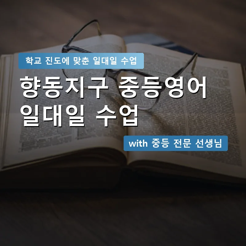 향동지구 중학생영어회화 — 영과전 1:1 맞춤 수업 안내 이미지