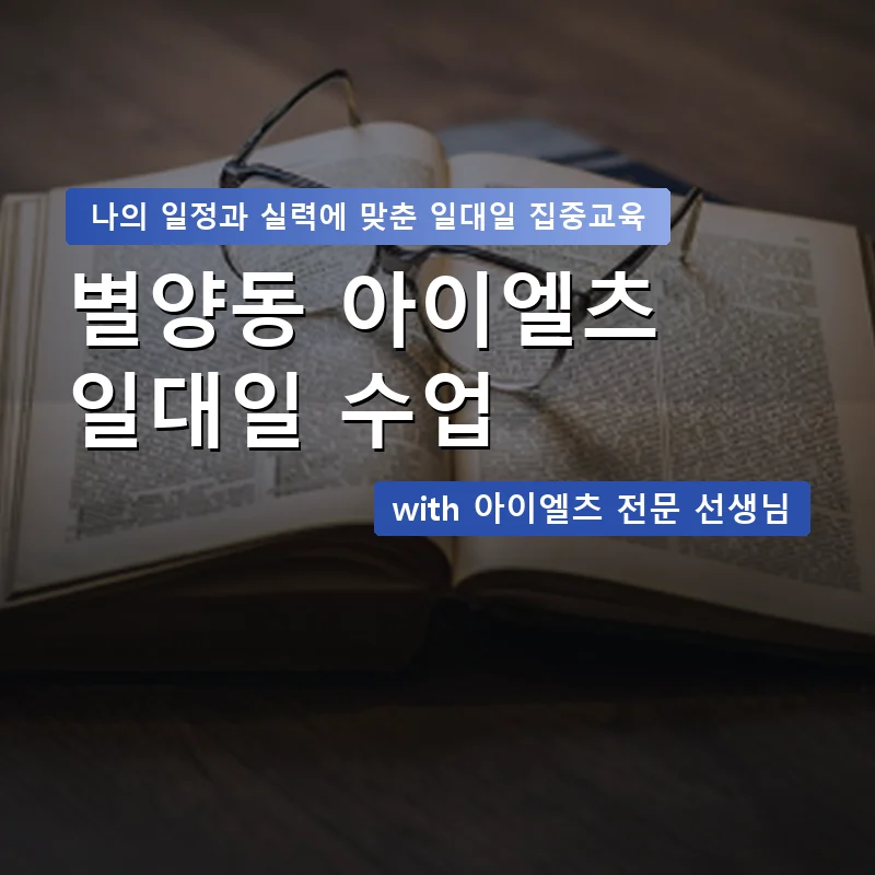 별양동 아이엘츠과외 — 영과전 1:1 맞춤 수업 안내 이미지