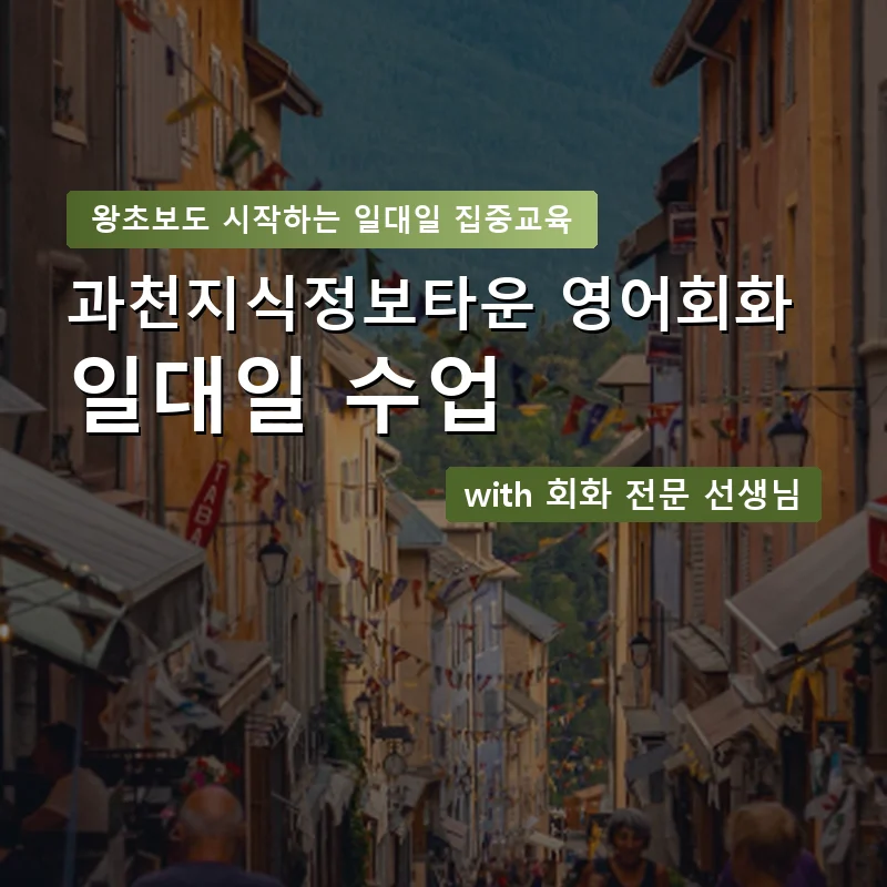 과천지식정보타운 1:1 영어회화과외 — 영과전 1:1 맞춤 수업 안내 이미지