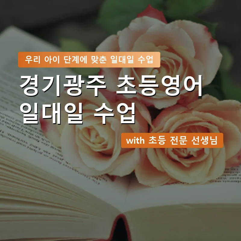 경기광주 초등학생영어회화 — 영과전 1:1 맞춤 수업 안내 이미지