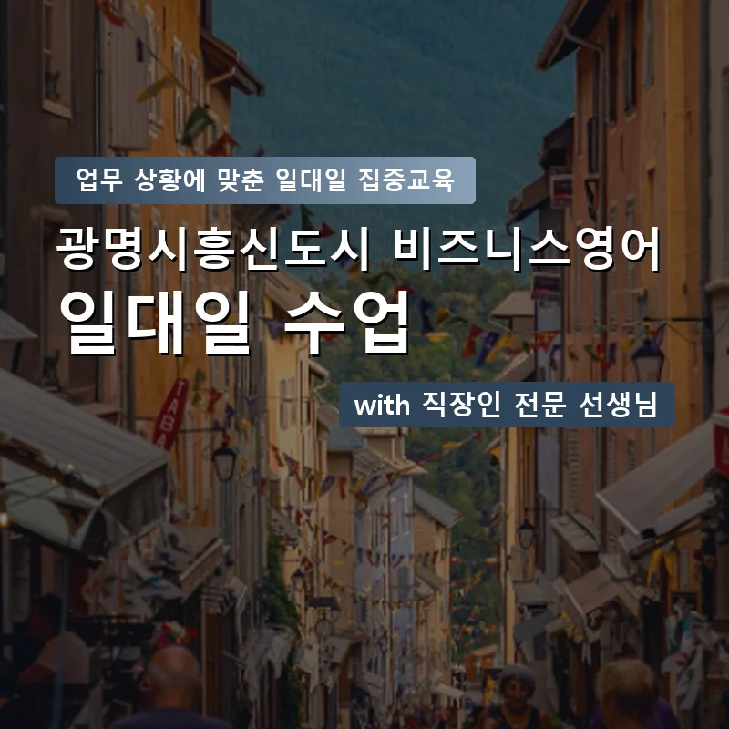 광명시흥신도시 직장인영어과외 — 영과전 1:1 맞춤 수업 안내 이미지
