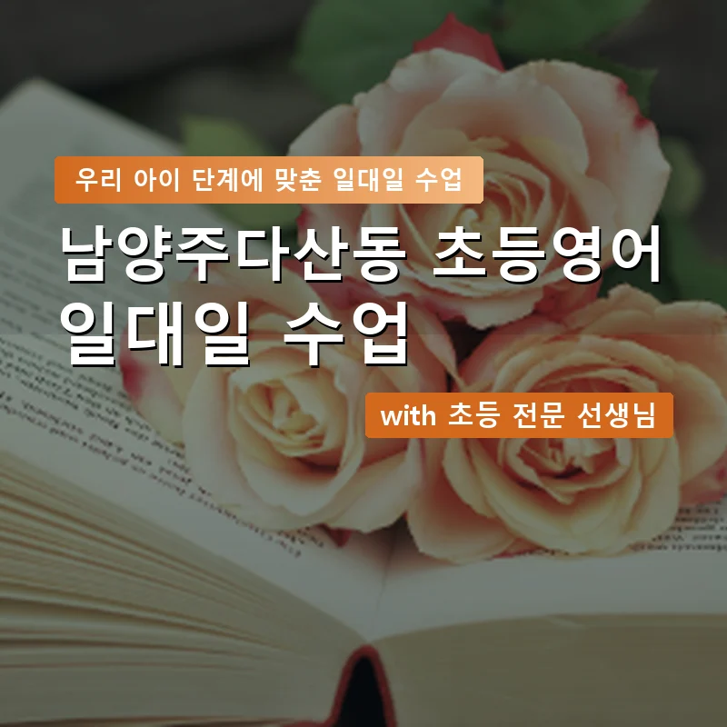 남양주다산동 초등학생영어회화 — 영과전 1:1 맞춤 수업 안내 이미지