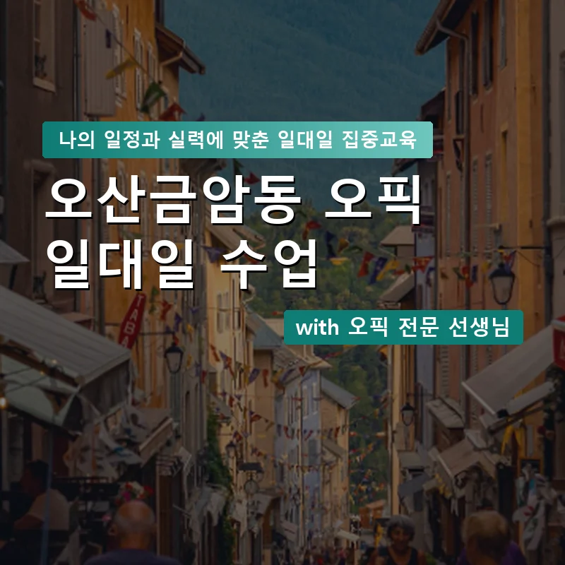 오산금암동 오픽과외 — 영과전 1:1 맞춤 수업 안내 이미지