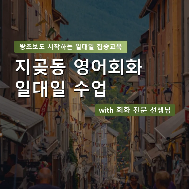 지곶동 1:1 영어회화과외 — 영과전 1:1 맞춤 수업 안내 이미지