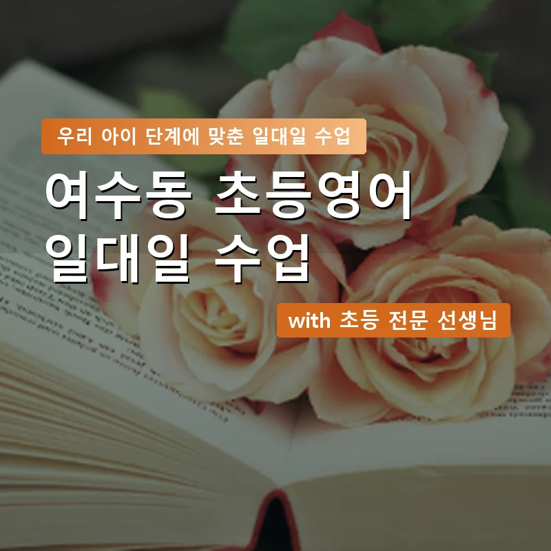 여수동 초등학생영어회화 — 영과전 1:1 맞춤 수업 안내 이미지