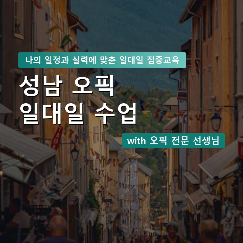 성남 오픽과외 — 영과전 1:1 맞춤 수업 안내 이미지