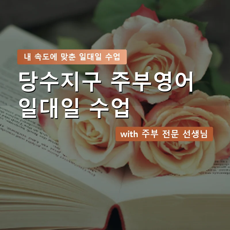 당수지구 주부영어회화 — 영과전 1:1 맞춤 수업 안내 이미지
