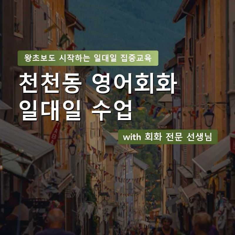 천천동 1:1 영어회화과외 — 영과전 1:1 맞춤 수업 안내 이미지