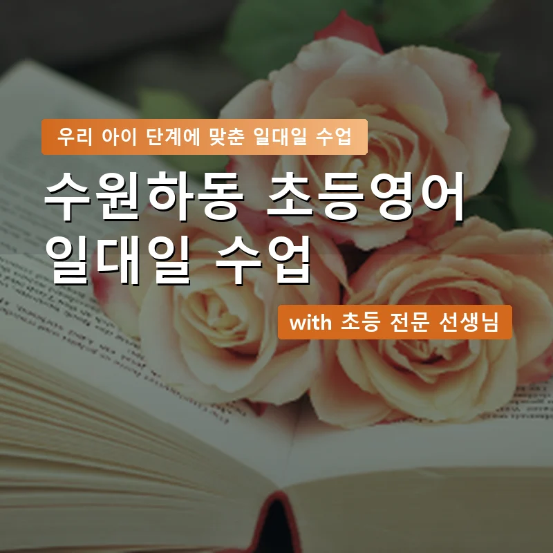 수원하동 초등학생영어회화 — 영과전 1:1 맞춤 수업 안내 이미지