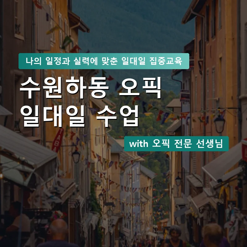 수원하동 오픽과외 — 영과전 1:1 맞춤 수업 안내 이미지