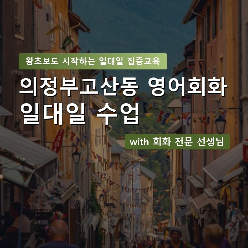 의정부고산동 1:1 영어회화과외 — 영과전 1:1 맞춤 수업 안내 이미지