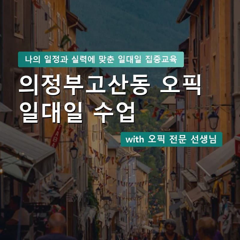 의정부고산동 오픽과외 — 영과전 1:1 맞춤 수업 안내 이미지