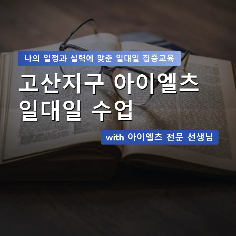 고산지구 아이엘츠과외 — 영과전 1:1 맞춤 수업 안내 이미지