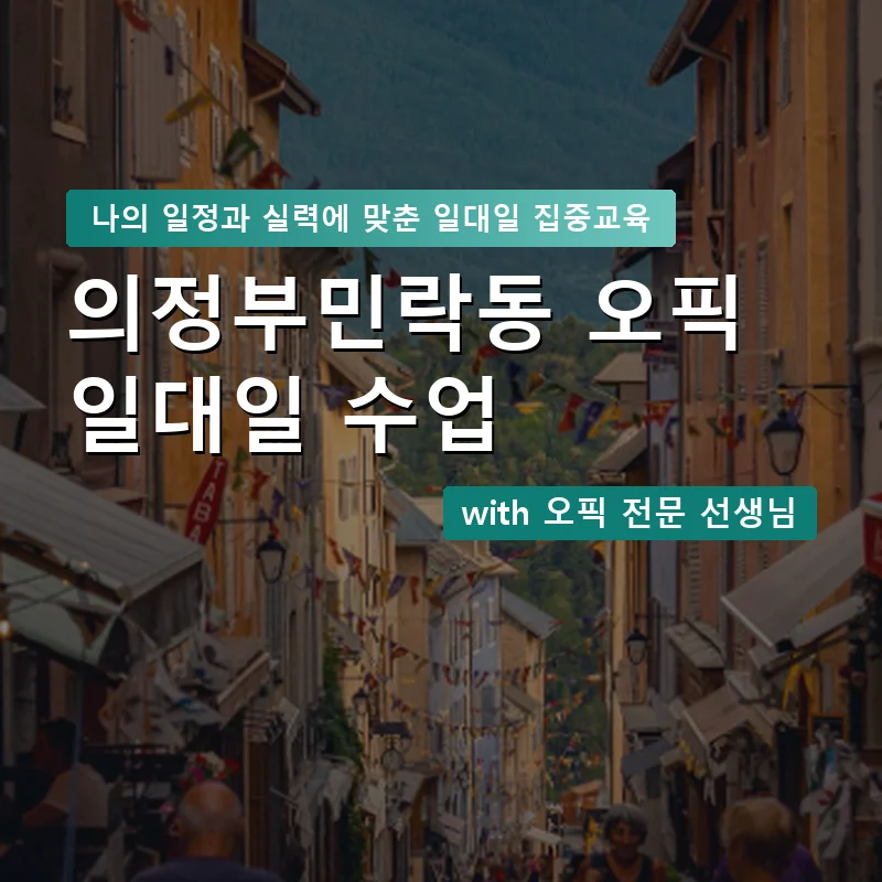 의정부민락동 오픽과외 — 영과전 1:1 맞춤 수업 안내 이미지